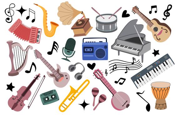 Set-of-musical-instruments-Graphics